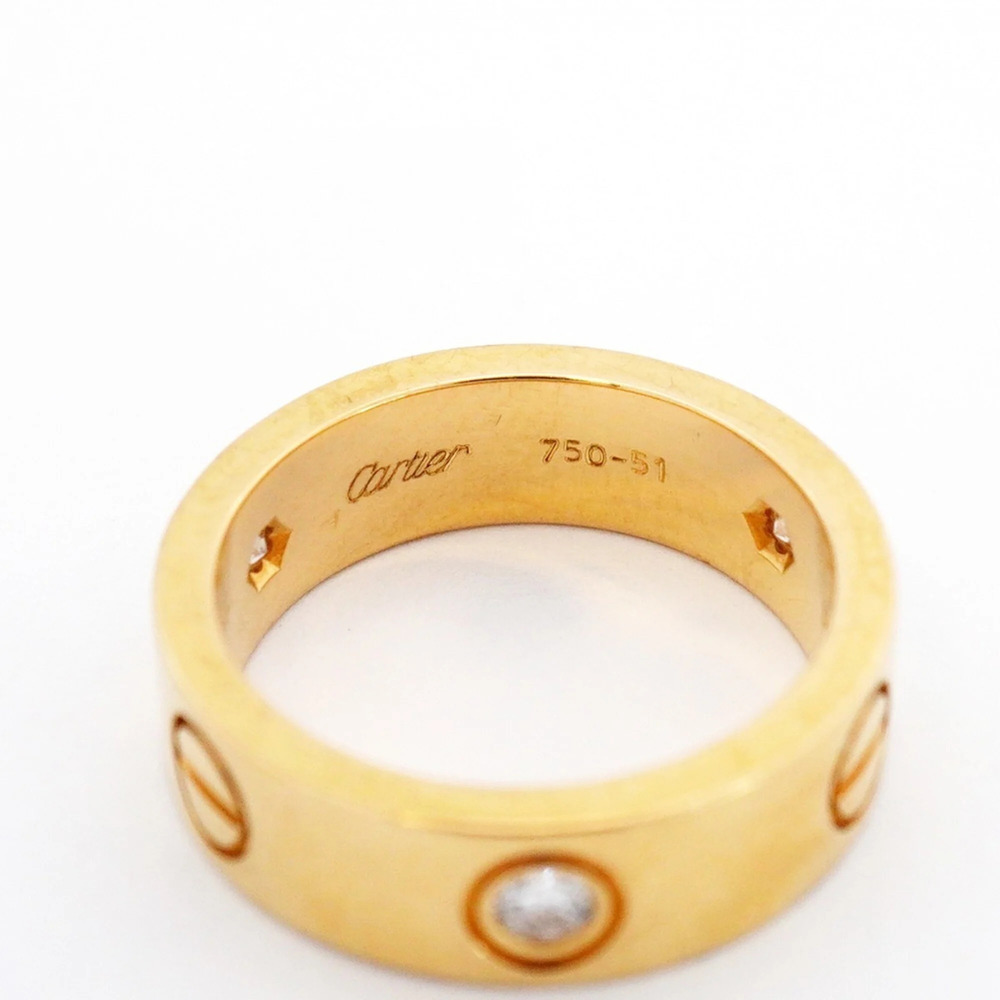 CARTIER Authentic 18k Gold Diamond Love Ring - Picture 4 of 9